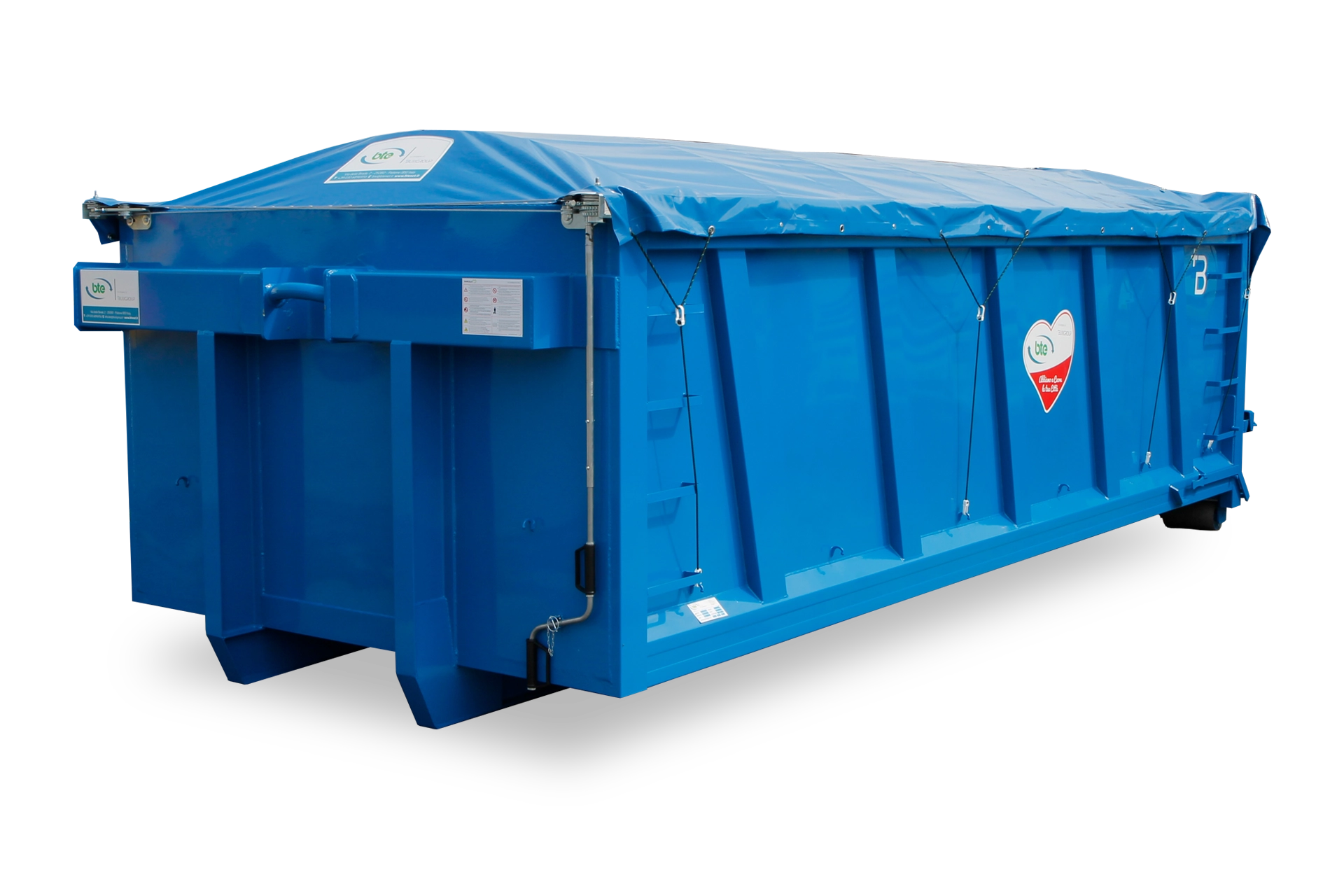 Copertura container con telo copri e scopri