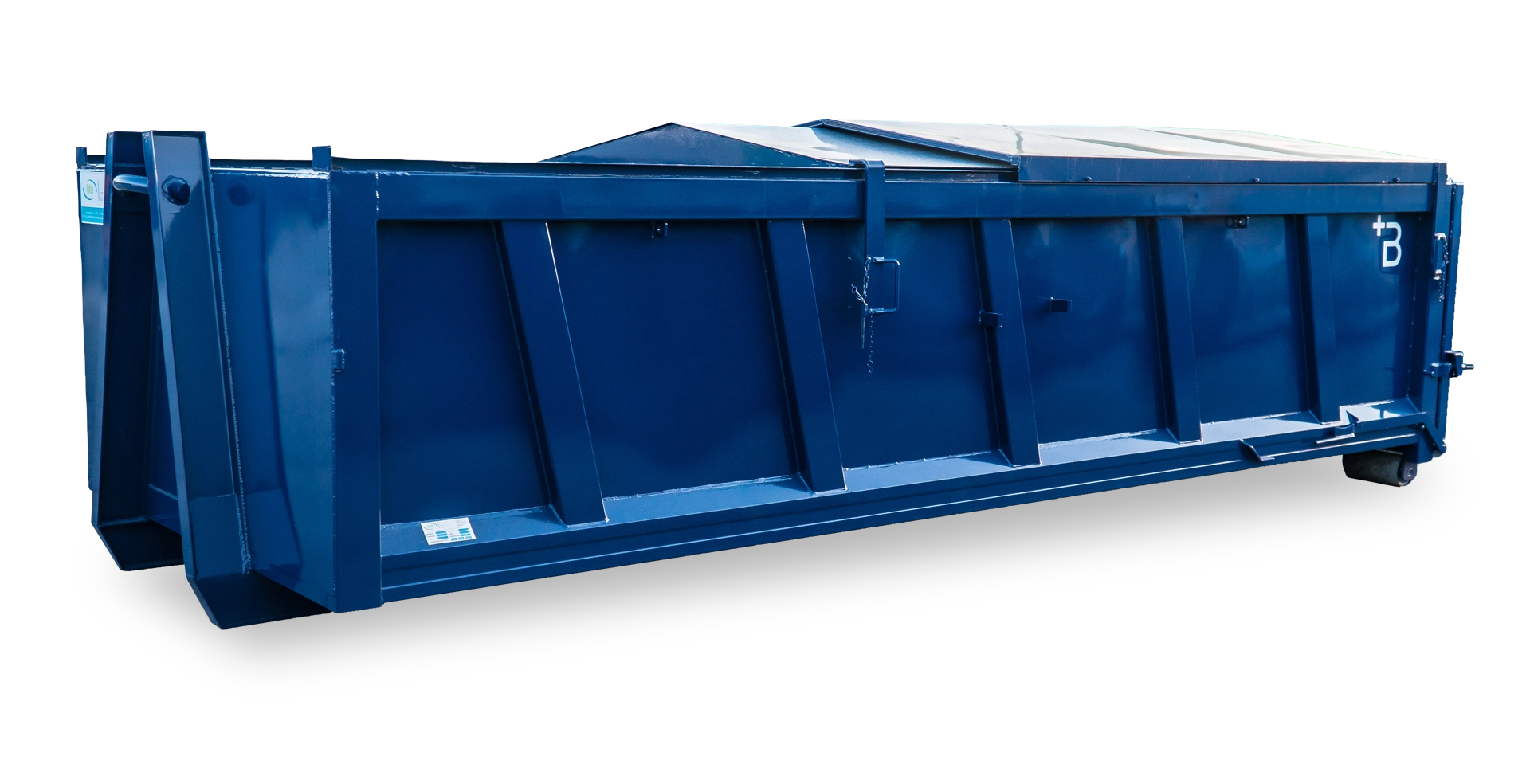 Copertura container con doppio coperchio scorrevole su cuscinetti