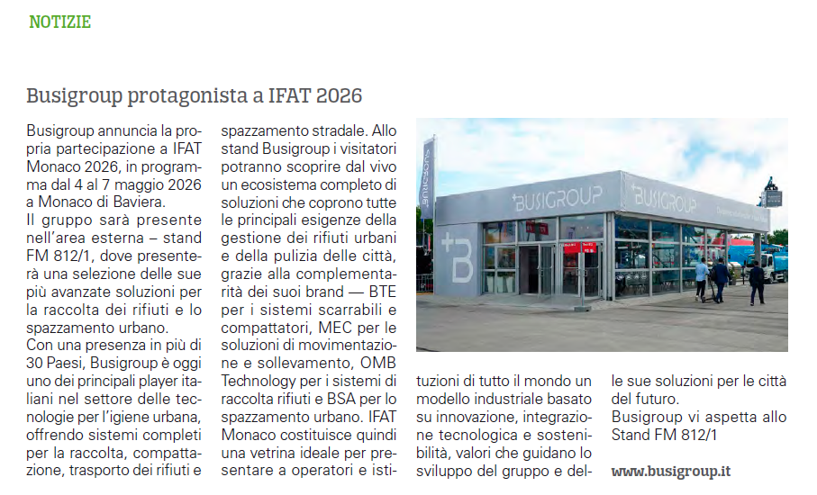 Busigroup IFAT 2026 GSA